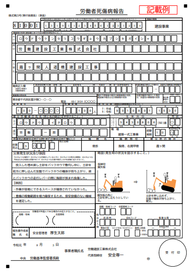 労働者死傷病報告書の必要書類・期限・記入例などを解説